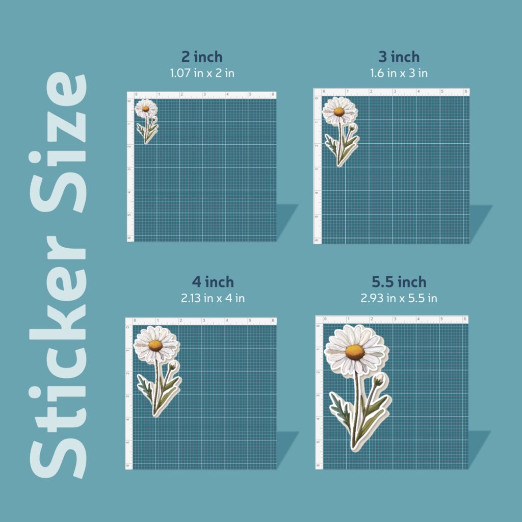 Sticker Size - Daisy