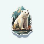 Spirit Bear Sticker - Rare White Kermode Bear Vinyl Decal