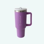 Weyeve 40oz Tumbler with Handle, Flip Straw, and Leakproof Lid, Insulated Stainless Steel Travel Mug, Lavender Purple
