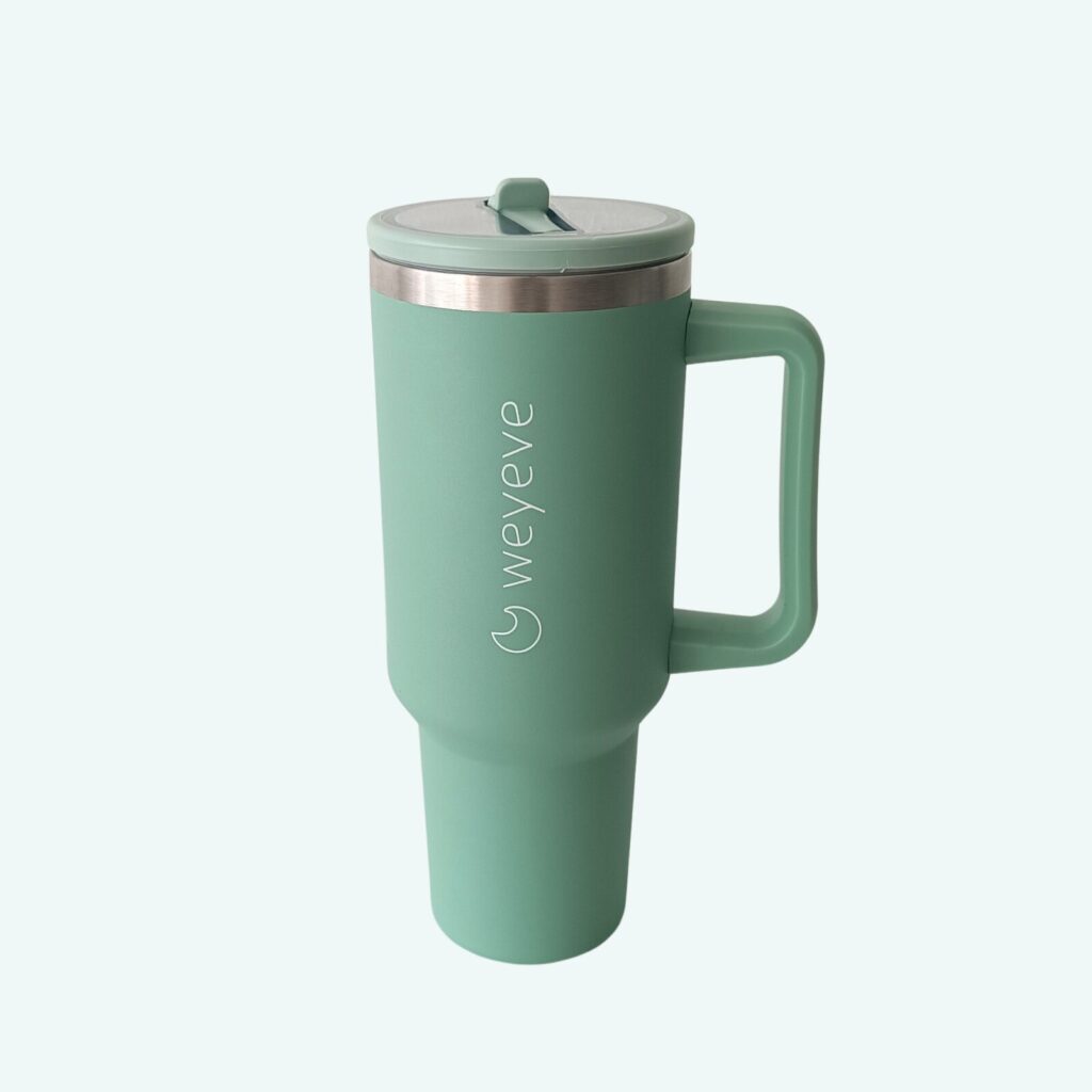 40oz Tumbler with Handle Misty Eucalyptus 1