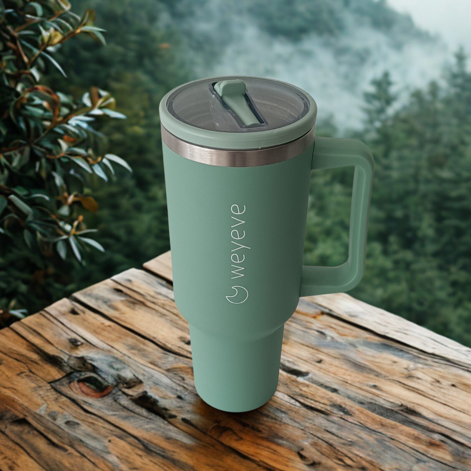 40oz Tumbler with Handle Misty Eucalyptus 3