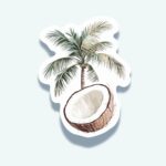 Coconut Palm Sticker – Tropical Summer Vinyl Decal