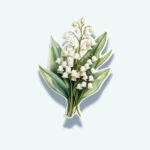 Lily of the Valley Sticker – White Floral Decal
