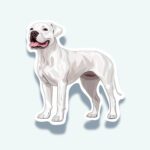Dogo Argentino Sticker – White Dog Breed Decal