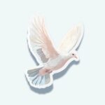 White Pigeon Sticker – Dove of Peace Pastel Decal