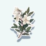 Jasmine Sticker – White Floral Vine Decal
