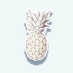 Pineapple Sticker – White Cultivar Tropical Fruit Decal