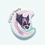 Moon Bat Sticker - Crescent Watch