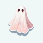 Blush Ghost Sticker - Pastel Halloween Spirit