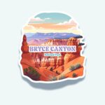 Bryce Canyon National Park Sticker – Red Hoodoos & Sunrise Landscape Decal, Utah